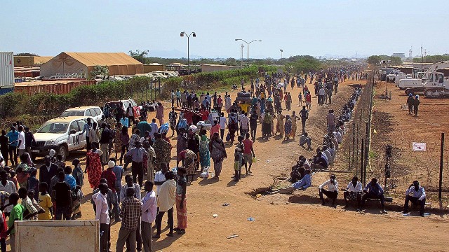 南スーダン首都で戦闘があり、住民１万人以上が避難している＝UNMISS/Rolla Hinedi提供