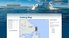 Ｉｃｅｂｅｒｇｆｉｎｄｅｒ．ｃｏｍ　カナダ東海岸の氷山の位置情報が見られるサイト