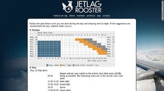 Ｊｅｔｌａｇｒｏｏｓｔｅｒ．ｃｏｍ　旅の日程や普段の睡眠習慣を入力すると、時差ぼけ防止策を具体的に示してくれる