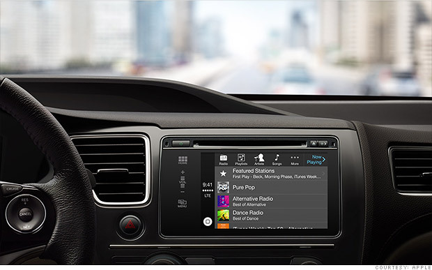 アップルが「ｉＰｈｏｎｅ」と車載システムを連動させる新システムを発表＝同社提供