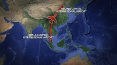マレーシア航空機が消息絶つ　２３９人乗り