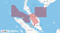 地図で見るマレーシア機不明の謎