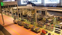 会館ミュージアム内にあるトヨタ生産システムのミニチュア