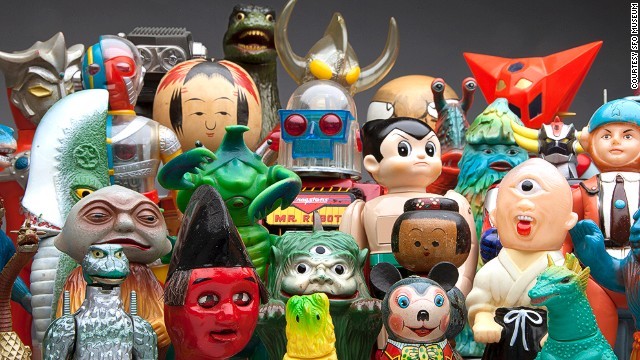 米サンフランシスコ国際空港内の美術館で日本の玩具を題材にした展示会が開かれている