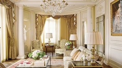 フォーシーズンズホテル・ド・ベルゲ（ジュネーブ）<br />
ベルサイユ宮殿を模した内装。１万３４００ドル