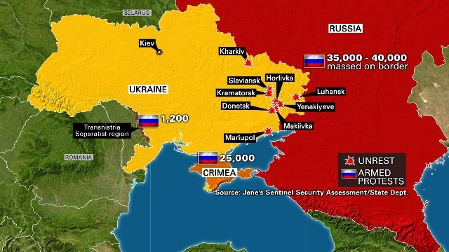 ウクライナ東部を中心に各地で衝突が起きている