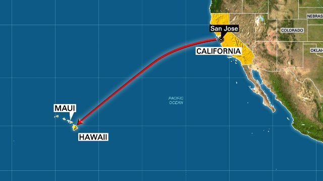 少年が航空機の車輪格納部に隠れてカリフォルニアからハワイまで移動