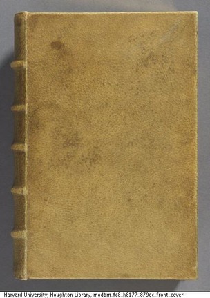 「人間の皮」で装丁の１９世紀の書籍　