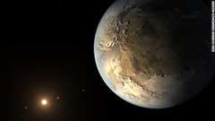 ５００光年先に浮かぶ地球と同じ大きさの惑星（想像図）＝NASA AMES/SETI INSTITUTE/JPL-CALTECH提供
