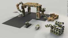 ルームボットはクッションなどの素材と組み合わせることにより、目的の家具を作る