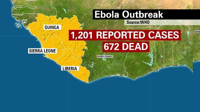 シエラレオネで、エボラ出血熱に感染した医師が死亡した