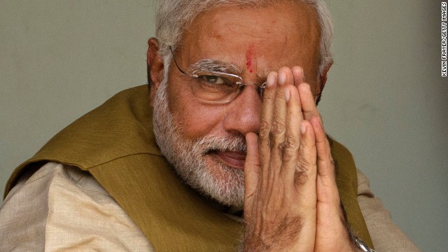 インドのモディ首相。国内１００カ所にスマートシティーを建設する考えを示している