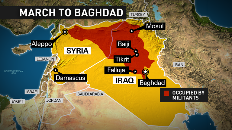 シリアやイラクで勢力を拡大する「イスラム国」