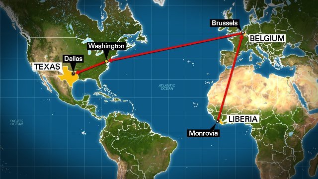 米国で初めてエボラ熱感染を確認された男性はリベリアからベルギーを経由して米国に来た