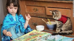 英レスターシャー州に住むアイリス・ハルムショウさんは、３歳の時から絵画の制作を始めた