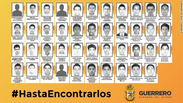 学生ら４３人が行方不明になっている＝メキシコ・ゲレロ州提供