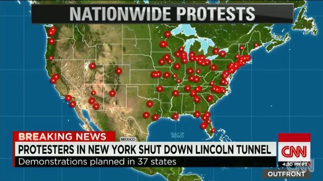 全米各地で抗議デモが発生