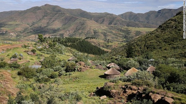 「天空の王国」レソトの首都マセルの風景