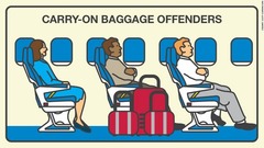 乗客の４割近くが、手荷物が多すぎる客は迷惑と考えている