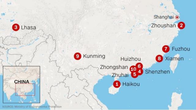 基準を満たした８都市を含む上位１０都市