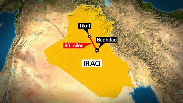 イラク軍がティクリートの主要地域を奪還したという