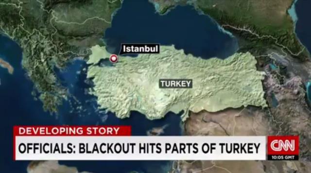 トルコ全土で停電が発生