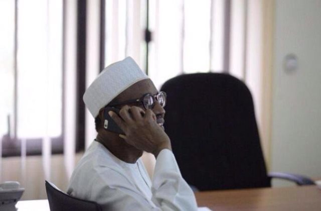 現職のジョナサン大統領が電話でブハリ氏に祝意を伝えた＝ＡＰＣ提供