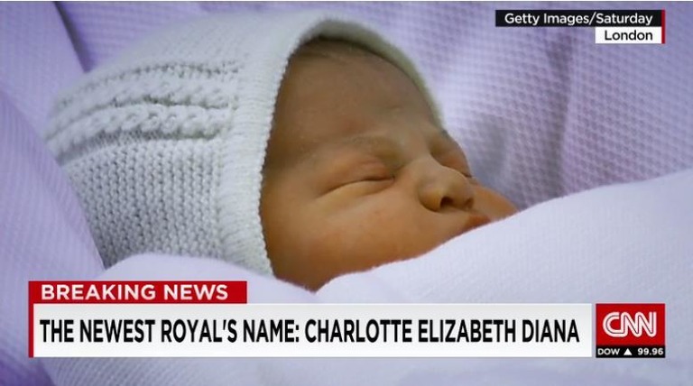 英王女の名前は「シャーロット・エリザベス・ダイアナ」に