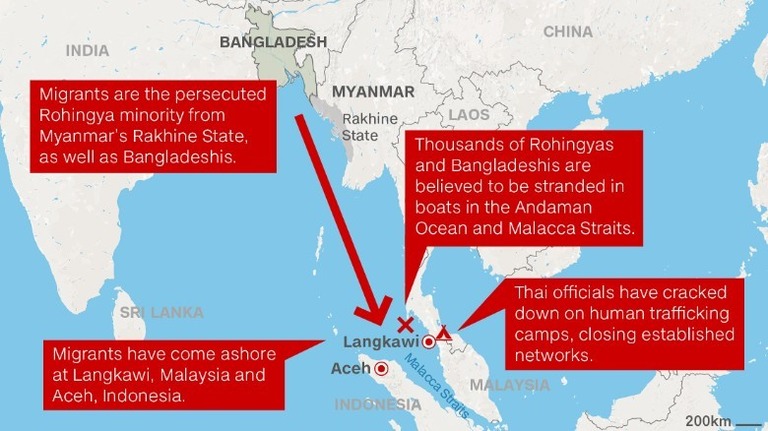 Cnn Co Jp 漂流の難民 インドネシアとマレーシアが受け入れで合意 1 2