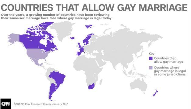 同性婚が認められている国々