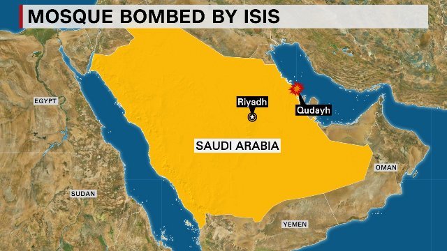 サウジアラビア東部カティーフのモスクで自爆テロが発生した
