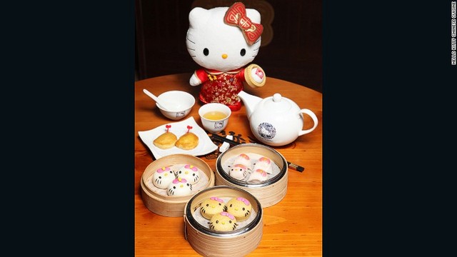 2.これまでハローキティ関連の料理は味がいま一つだったが、この店の料理はおいしい。うれしい驚きだ
