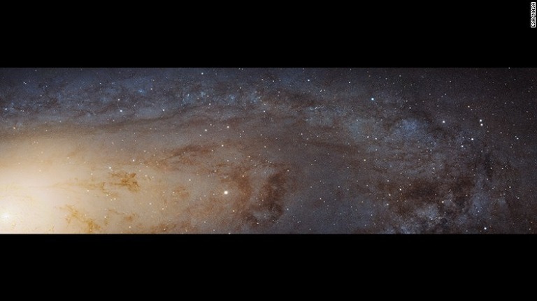 ハッブル望遠鏡が撮影したアンドロメダ銀河（Ｍ３１）の一部＝NASA、ESA