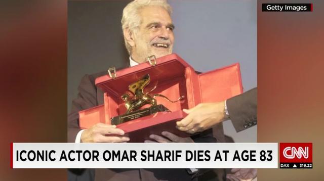 エジプト出身の俳優、オマー・シャリフさんが死去した