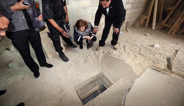 グスマン受刑者が脱獄に使用したとみられるトンネル＝メキシコ検事当局