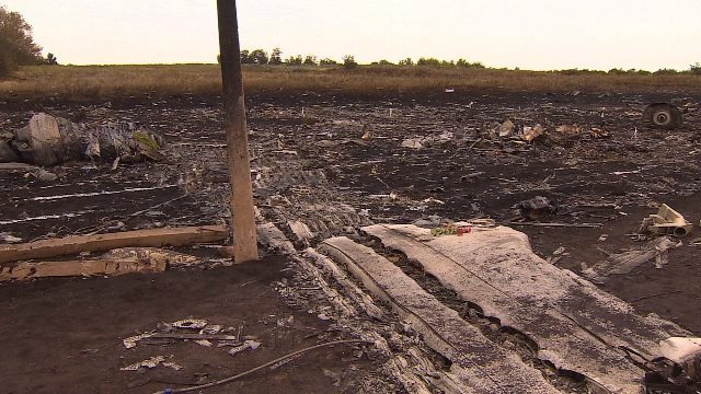 マレーシア航空１７便の残骸