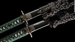 １７世紀の刀工、越後守包貞によって作られた長短刀と、こしらえ（刀身具）＝ERIC BOSSICK FOR UNIQUE JAPAN