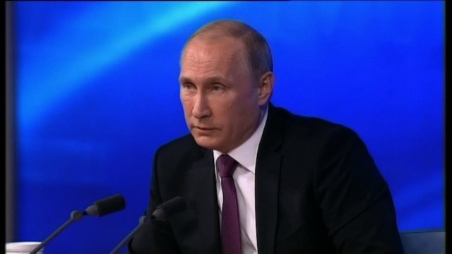 ロシアのプーチン大統領。密輸された欧米産食料品を廃棄処分する大統領令を出した