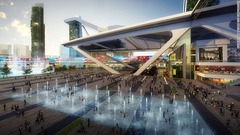 巨大な市民プラザが中心的存在となる＝MEYDAN CITY CORPORATION