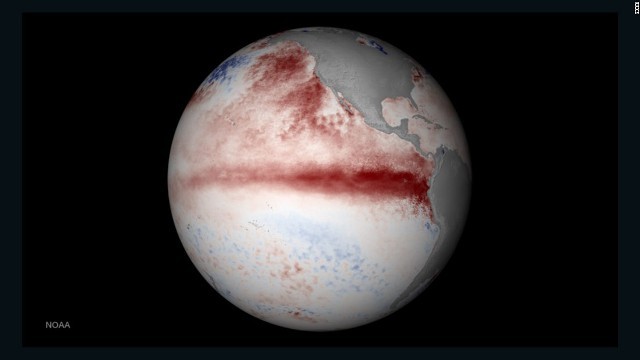 海面水温が上昇するエルニーニョ現象は、さまざまな異常気象の原因とされる＝NOAA