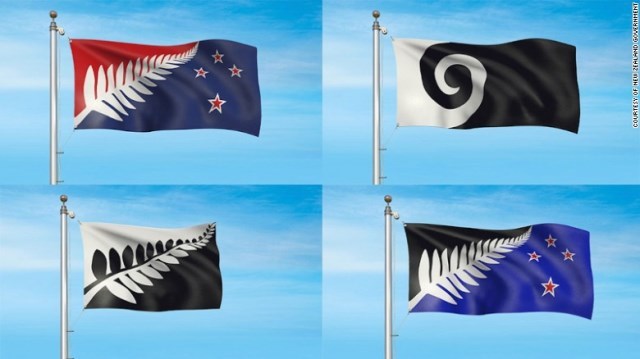 ニュージーランド新国旗の最終候補４案＝同国政府