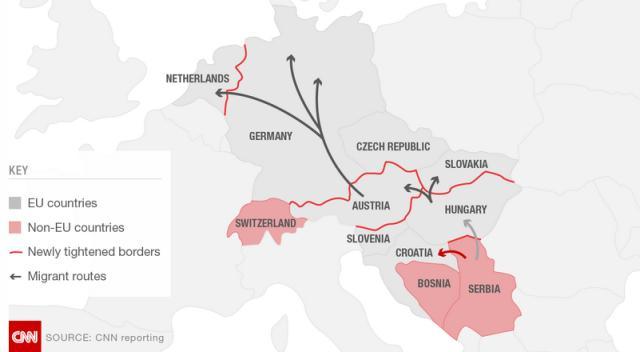 難民の大量流入を受け、欧州各国は国境管理の強化に動いている