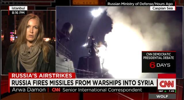 ロシアがシリアに向け、カスピ海上の艦艇からのミサイル攻撃を行った