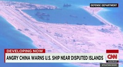 中国、米軍艦の航行を強く非難　南シナ海の人工島