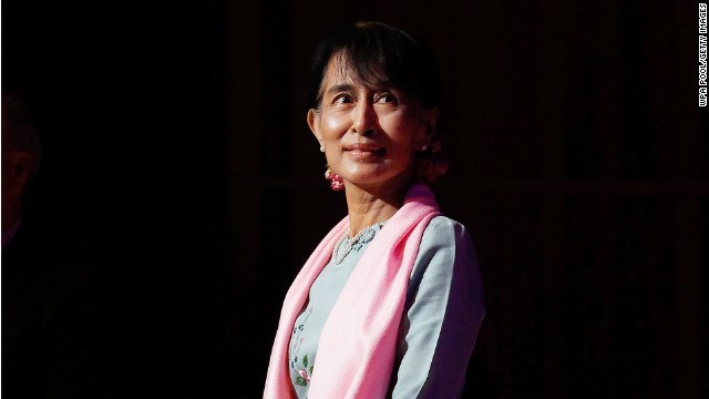 ＮＬＤを率いるアウンサンスーチー氏