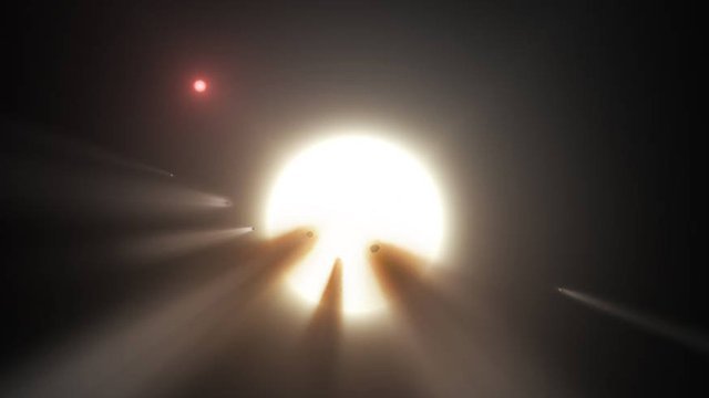 当該の恒星からの光は、数多くの彗星の動きで遮られている可能性があるという＝NASA