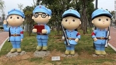 ２５．共産党テーマパーク（中国）<br />
中国北部の武漢に９月、共産党テーマパークが開園した。中国共産党の英雄にささげられている＝ＣＨＩＮＡＦＯＴＯＰＲＥＳＳ ＶＩＡ ＧＥＴＴＹ ＩＭＡＧＥＳ<br />
