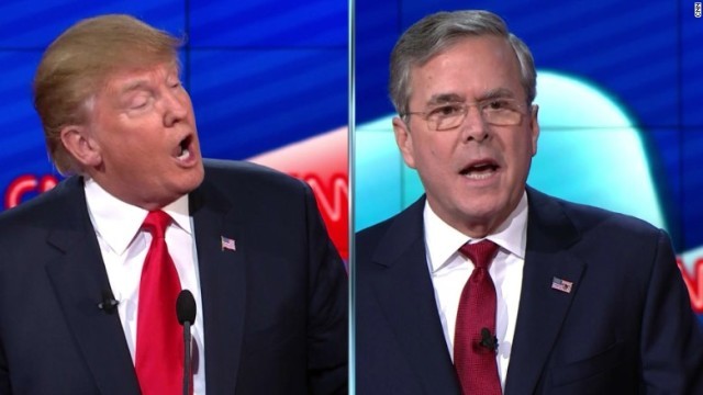 トランプ氏（左）とブッシュ氏の間で批判合戦も