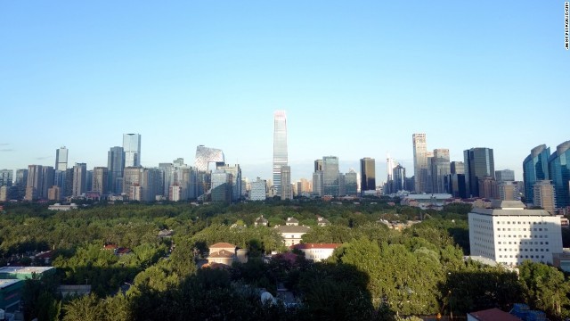 北京の高層ビル群。市内で欧米出身の買い物客を標的にしたテロの脅威が浮上している