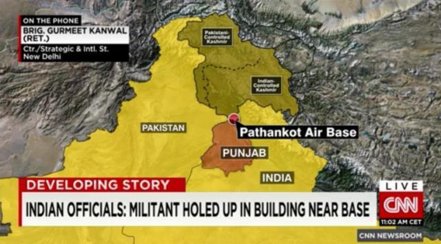 インド北西部のパタンコート空軍基地への襲撃で過激派組織が犯行声明を出した